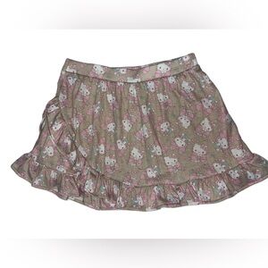 Hybrid Apparel Pink and Tan Hello Kitty Patterned Girls Skirt Size L (14)